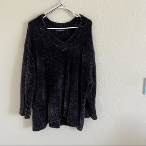 Zara knit chenille oversized sweater Charcoal grey